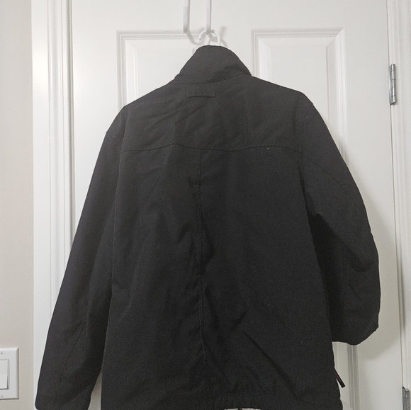 Banana Republic Mens M black Winter Peacoat Water Resistent - Picture 2 of 11